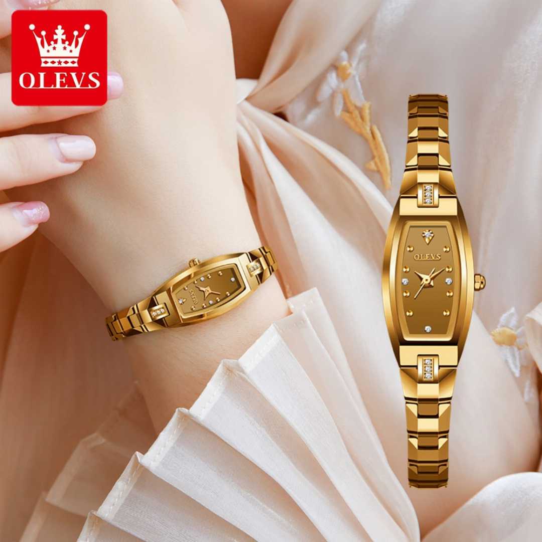 OLEVS,5501,Tungsten,Steel,Quartz,Women,Watch,Luxury,Fashion,Brand,Elegant,Design,Diamond,Waterproof,Wristwatch,For,Ladies