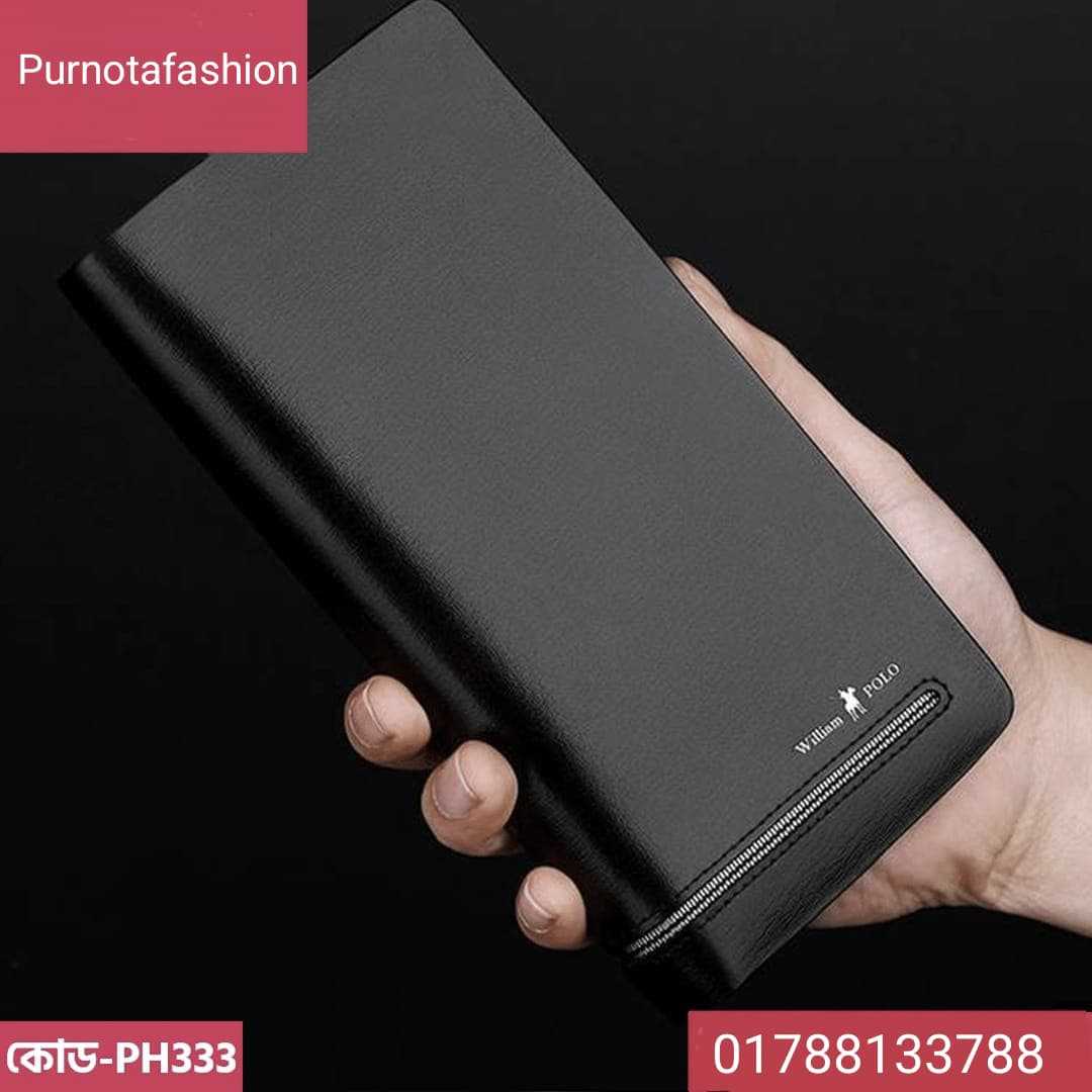 PH333-Black-,FAFGO,ORIGIN,Luxury,RFID,long,Genuine,Leather,Card,Holder