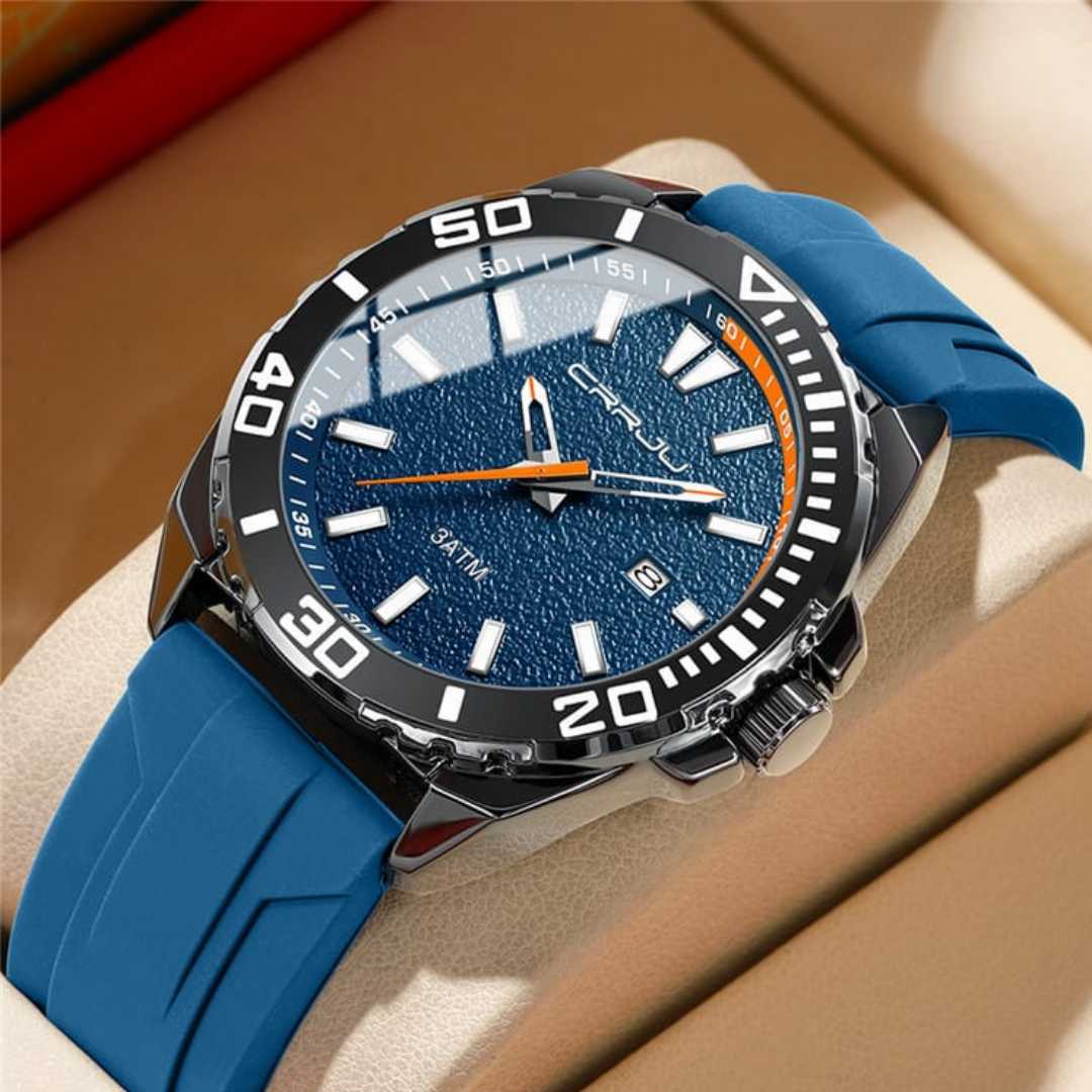 CRRJU,New,Arrival,5034,Fashion,Mens,Watches,Top,Brand,Silicone,Strap,Quartz,Watch,for,Men,Waterproof,Sport,Relogio,Masculino