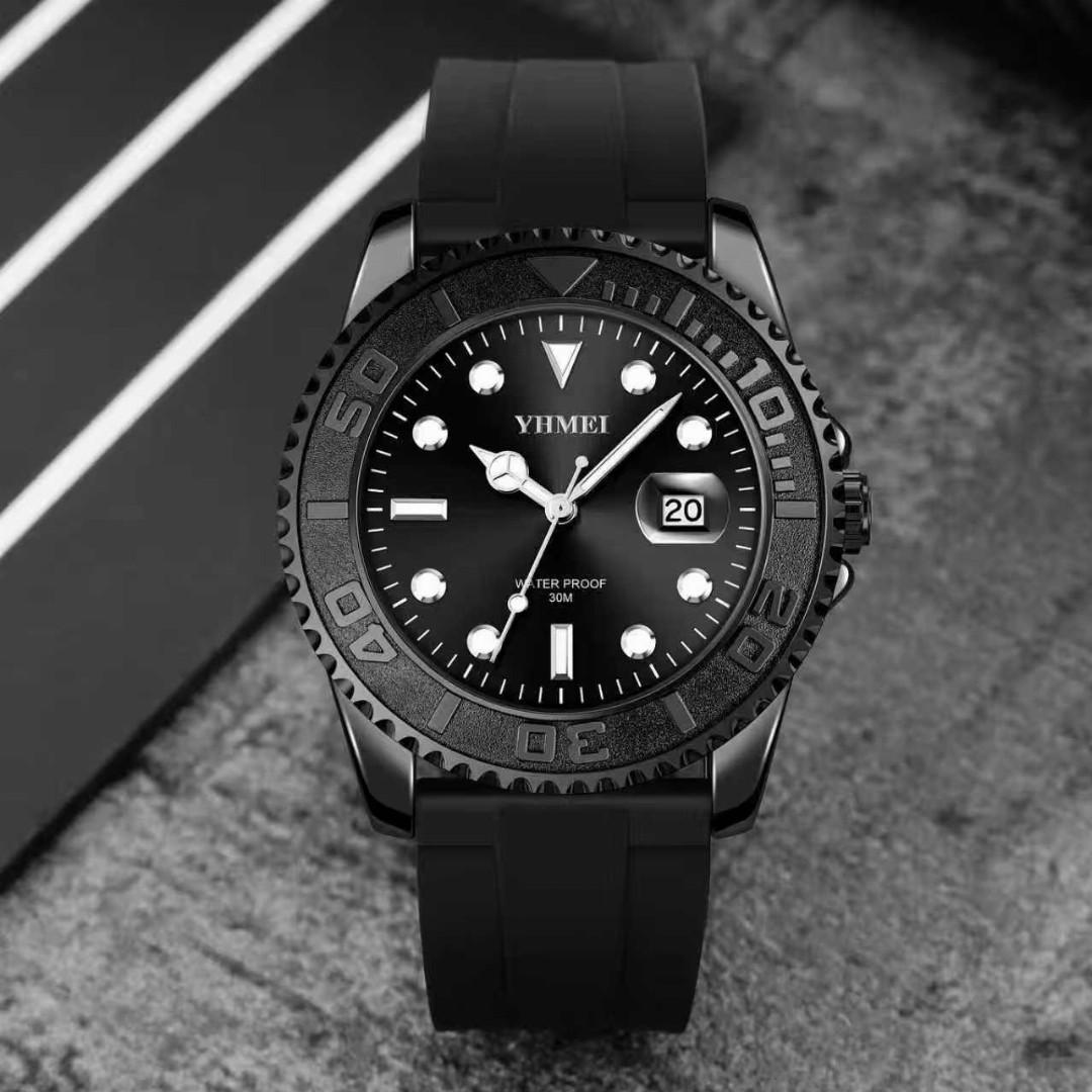 Brand,Yhmei,model,8223,Waterproof,Business,Sport,Silicone,Strap,Watch