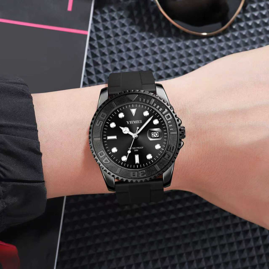Brand,Yhmei,model,8223,Waterproof,Business,Sport,Silicone,Strap,Watch