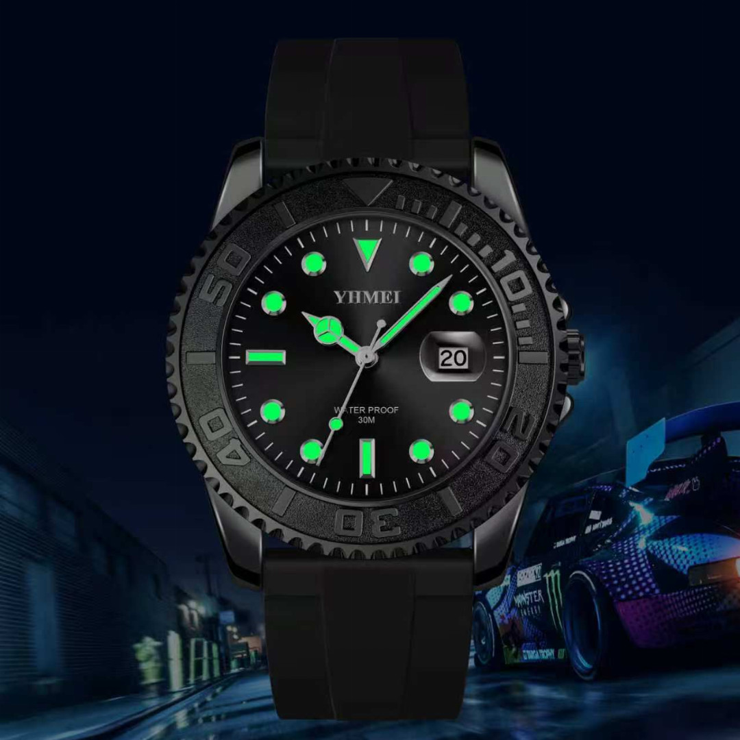 Brand,Yhmei,model,8223,Waterproof,Business,Sport,Silicone,Strap,Watch