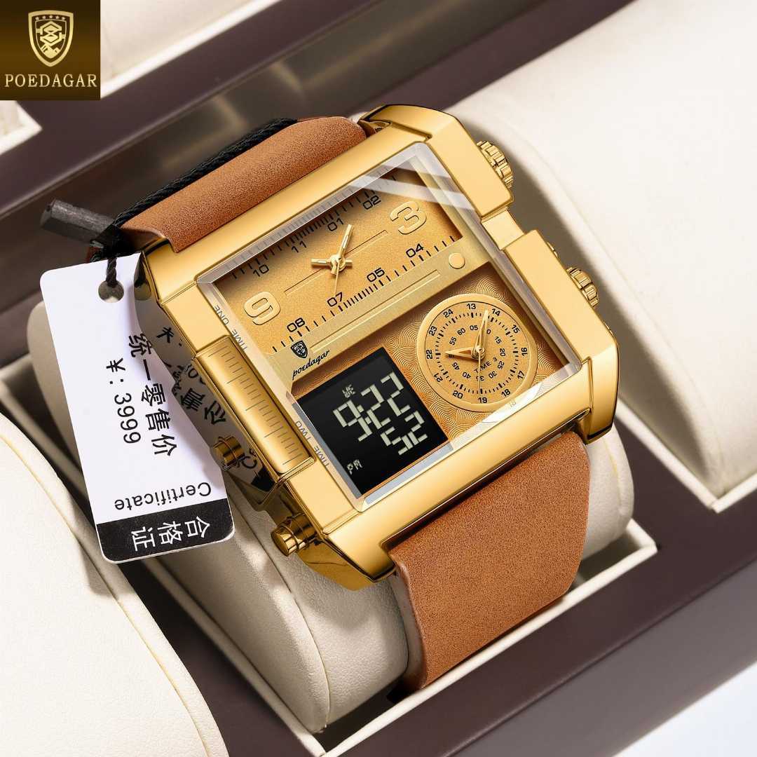 POEDAGAR,997,Chronograph,Luminous,Day,Week,Men,Digital,Multifunction,Men's,Watches